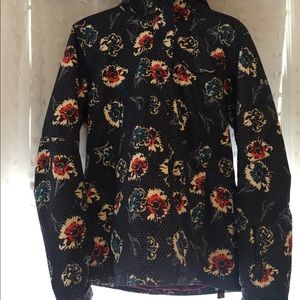 Floral Roxy down coat ski jacket